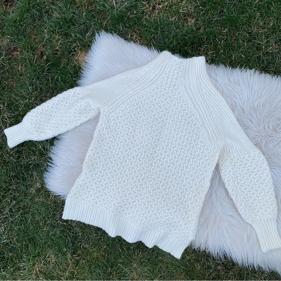 Anthropologie Ivory Bia Sweater with Balloon Sleeves XSP petite - Picture 7 of 7